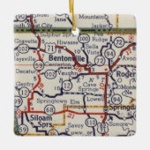 ベントンビルARヴィンテージの地図 セラミックオーナメント (正面)