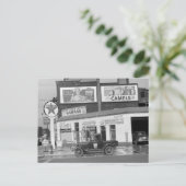 ベントン・ハーバー給油所、1940年代 ポストカード (スタンド正面)