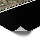 ベンドオレゴン宇宙衛星地図 ポスター (角)