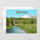 ベンドオレゴン山リバーフォレストフラットカード (正面/裏面)
