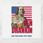 ベンドランキン7月4日名前をカスタムする ビールラベル (シングルラベル)