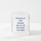 ベンドランキン7月4日名前をカスタムする フロストグラスマグカップ (中央)