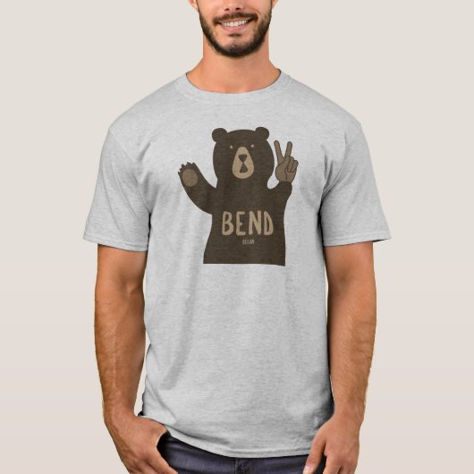 ベンド オレゴン 平和の熊 Tシャツ (正面)