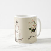 ベンネット、引用文、バラ コーヒーマグカップ (正面右)