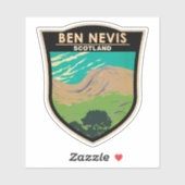 ベンネビススコットランドトラベルアートヴィンテージ シール (シート)