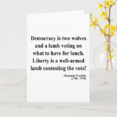 ベンフランクリンの引用文2a カード (黄色い花)