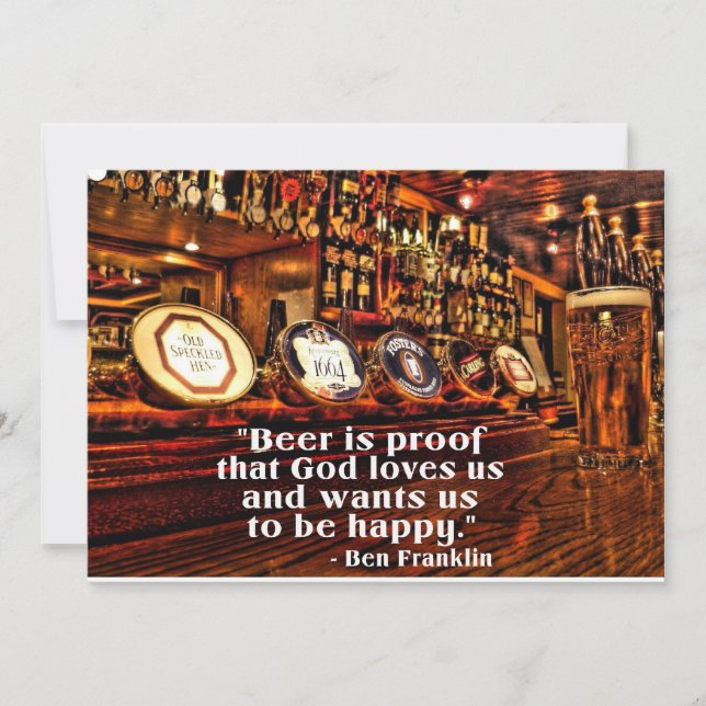 ベンフランクリンの有名なビール引用文 (正面)