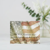 ベンフランクリンハピネス引用文はがき ポストカード (スタンド正面)