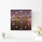 ベンフランクリン橋 スクエア壁時計 (ホーム)