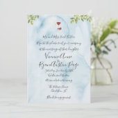 ベンヴェヌティイタリアブルー結婚式招待状 招待状 (スタンド正面)