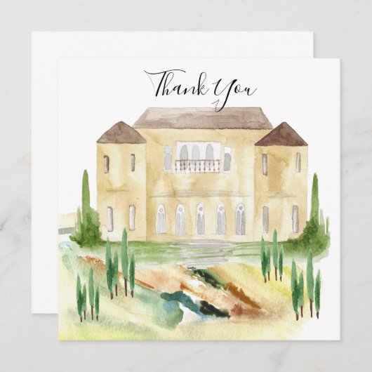 ベンヴェヌティイタリア結婚ヴィラズサンキューホテル 招待状 (正面/裏面)