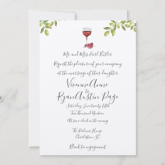 ベンヴェヌティイタリア結婚式招待状 招待状 (正面)