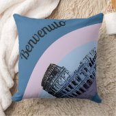 ベンヴェヌートローマコロッセウムレトロアート装飾用クッション クッション (ブランケット)