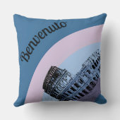 ベンヴェヌートローマコロッセウムレトロアート装飾用クッション クッション (裏面)