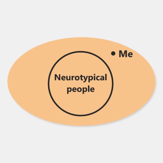 ベン図が標準ではない 楕円形シール (正面)