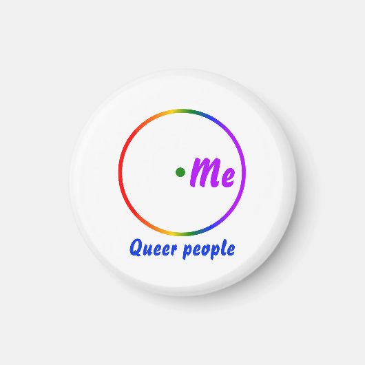 ベン図の独身のID マグネット (正面)