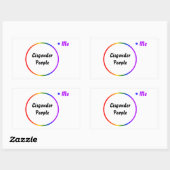 ベン図の逆ID 長方形シール (シート)