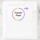 ベン図の逆ID 長方形シール (バッグ)