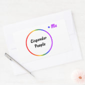 ベン図の逆ID 長方形シール (封筒)