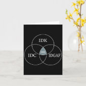 ベン図 IDGAF おもしろ ミーム 科学 SF IDC ID カード (黄色い花)