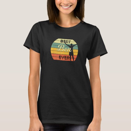 ベン最高のエバーレトロ誕生日70s tシャツ (正面)