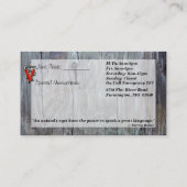 ベン獣医ビジネスカード博士 名刺 (裏面)