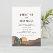 ベン素晴らしスデザートランドスケープ結婚テーマ 招待状 (スタンド正面)