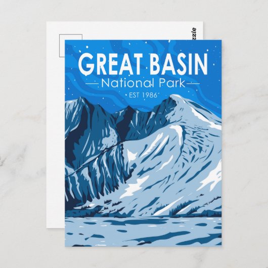 ベン素晴らしスナショナルパークホイーラーピークヴィンテージ ポストカード (正面/裏面)