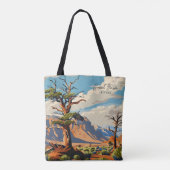 ベン素晴らしスネバダヴィンテージアートトラベルイラストレーション トートバッグ (裏面)