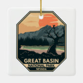 ベン素晴らしス国立公園レトロエンブレム セラミックオーナメント (裏面)