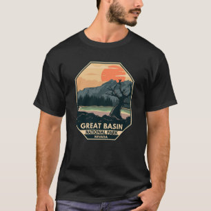 ベン素晴らしス国立公園レトロエンブレム Tシャツ