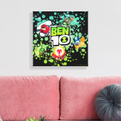 ベン10エイリアン型枠バブルグラフィック キャンバスプリント (インサイチュ (リビング))