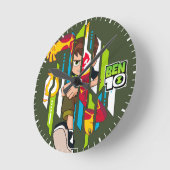 ベン10ヒートブラストDNA変換 ラウンド壁時計 (傾斜)