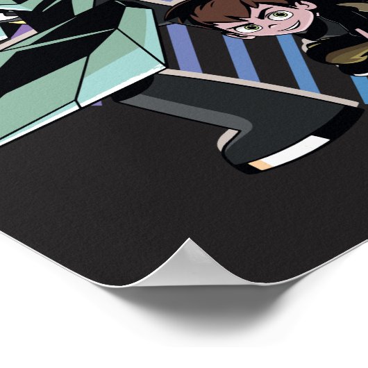 ベン10レトロエイリアングループグラフィック ポスター (角)