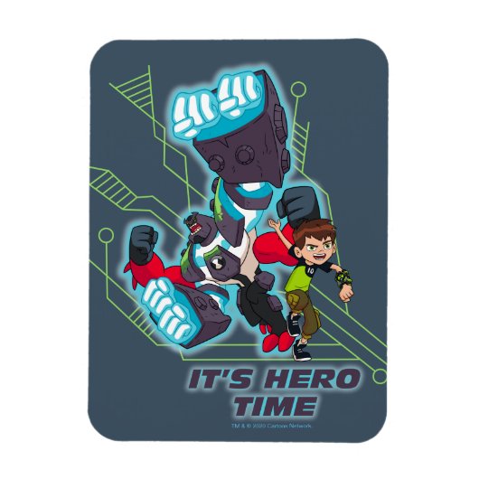 ベン&オムニエンハンスフォー・アームズ – It's Hero Time マグネット (縦)