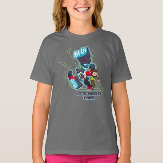 ベン&オムニエンハンスフォー・アームズ – It's Hero Time Tシャツ (正面)