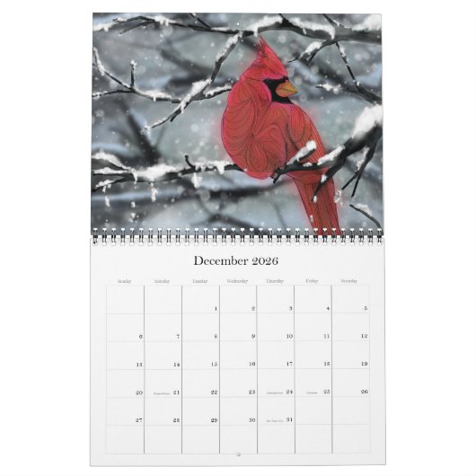 ベン・ガイガーの抽象芸術動物暦 カレンダー (12月 2026)