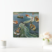 ベン・キンバリー・ピンで目を覚ます スクエア壁時計 (ホーム)