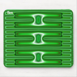 ベン～クリスマス～ブラックグリーンホワイト マウスパッド