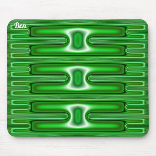 ベン~クリスマス~ブラックグリーンホワイト マウスパッド (正面)