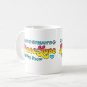 ベン・シャーマンの平和と愛の日曜日のショー コーヒーマグカップ (正面左)