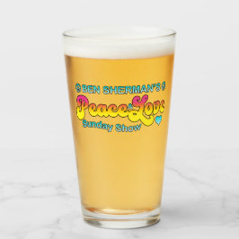 ベン・シャーマンの平和と愛の日曜日のショー タンブラーグラス