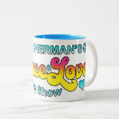 ベン・シャーマンの平和と愛の日曜日のショー ツートーンマグカップ (正面右)