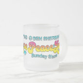 ベン・シャーマンの平和と愛の日曜日のショー フロストグラスマグカップ (正面右)