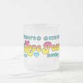 ベン・シャーマンの平和と愛の日曜日のショー フロストグラスマグカップ (中央)