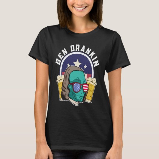 ベン・ドランキンエイリアンUSA 7月4日 Tシャツ (正面)
