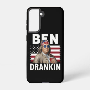 ベン・ドランキン・ビール 4th of July ヴィンテージ・フラッグ・ファニー Samsung Galaxy S21ケース