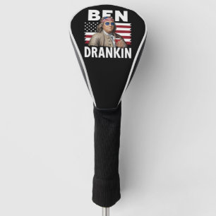 ベン・ドランキン・ビール 7月4日 ヴィンテージ フラッグ 面白い ゴルフヘッドカバー