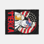 ベン・ドラン祝キンは4日の喜びだ フリースブランケット (正面(横))