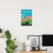 ベン・ネヴィス スコットランド 旅行 アート ヴィンテージ ポスター (ホームオフィス)